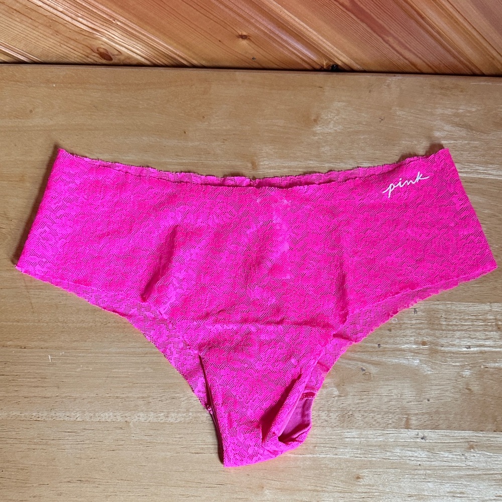 PINK No Show Lace Cheekster Panties